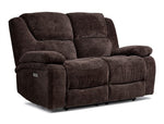 Maxwell Power Reclining Sofa and Loveseat Set - Brown