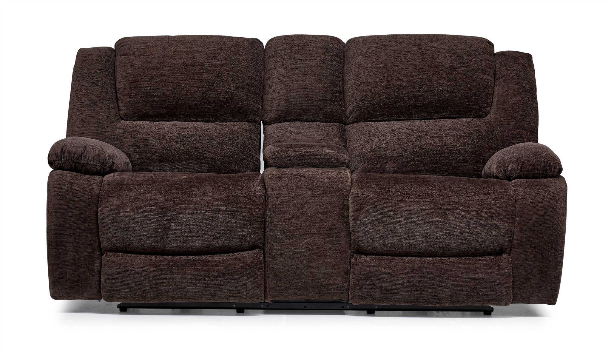 Maxwell Power Reclining Loveseat with Console - Brown