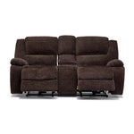Maxwell Power Reclining Loveseat with Console - Brown