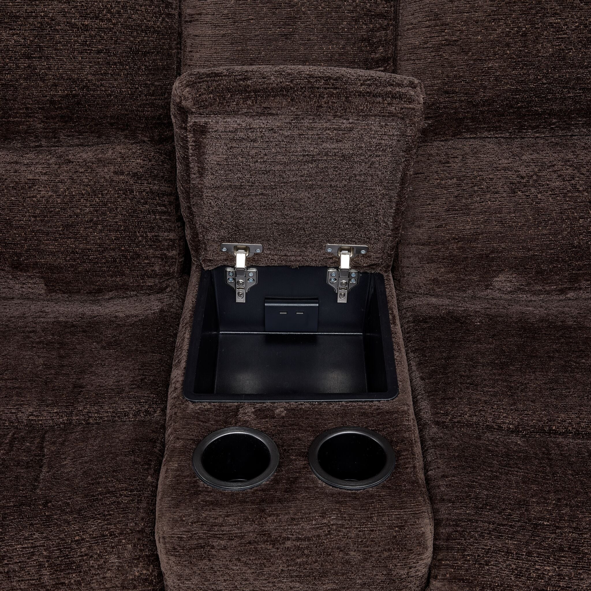 Maxwell Power Reclining Loveseat with Console - Brown