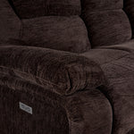 Maxwell Power Reclining Loveseat with Console - Brown