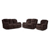 Maxwell Power Reclining Sofa, Loveseat and Chair Set - Brown