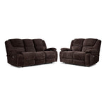 Maxwell Power Reclining Sofa and Loveseat Set - Brown