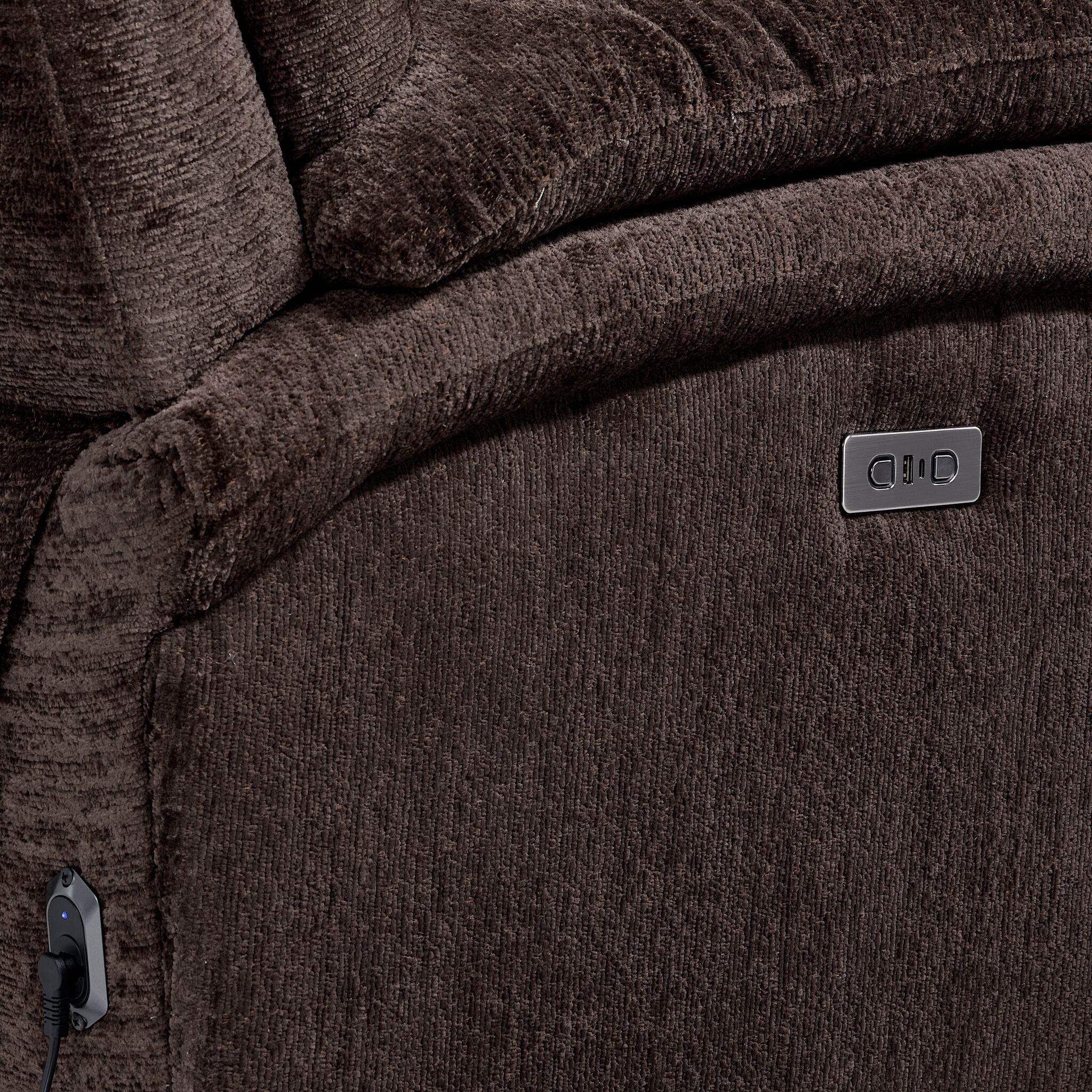 Maxwell 5-Piece Power Reclining Sectional - Brown | Leon's