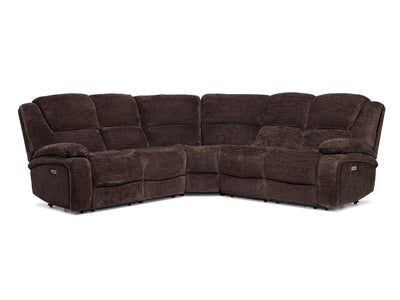 Maxwell 5-Piece Power Reclining Sectional - Brown