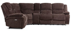 Maxwell 6-Piece Power Reclining Sectional with Console- Brown