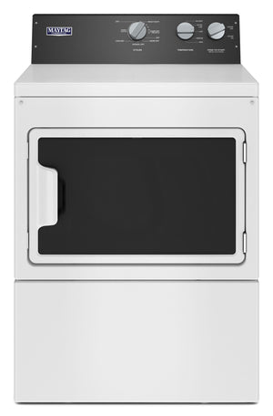 Maytag White Electric Commercial-Grade Residential Dryer (7.40 Cu Ft) - YMEDP586GW