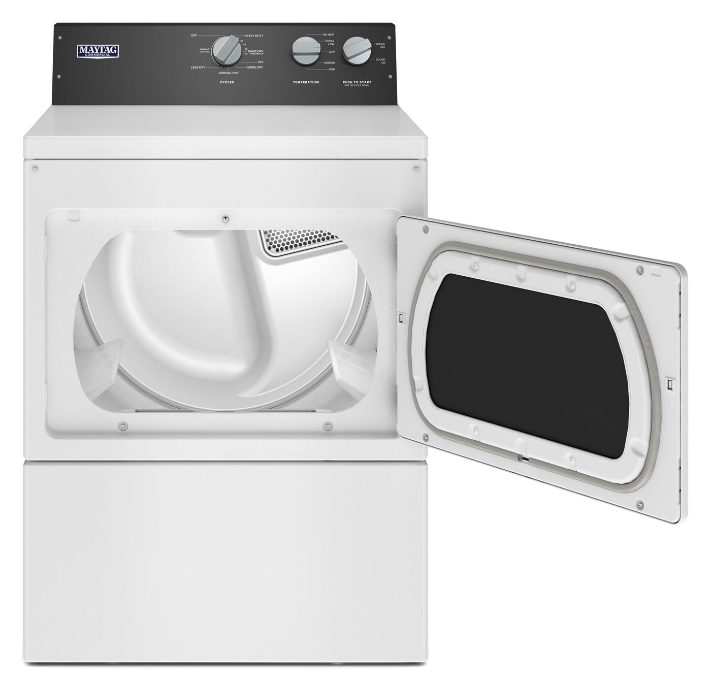 Maytag White Electric Commercial-Grade Residential Dryer (7.40 Cu Ft) - YMEDP586GW