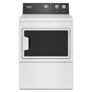 Maytag White Gas Commercial-Grade Residential Dryer (7.40 Cu Ft) - MGDP586KW