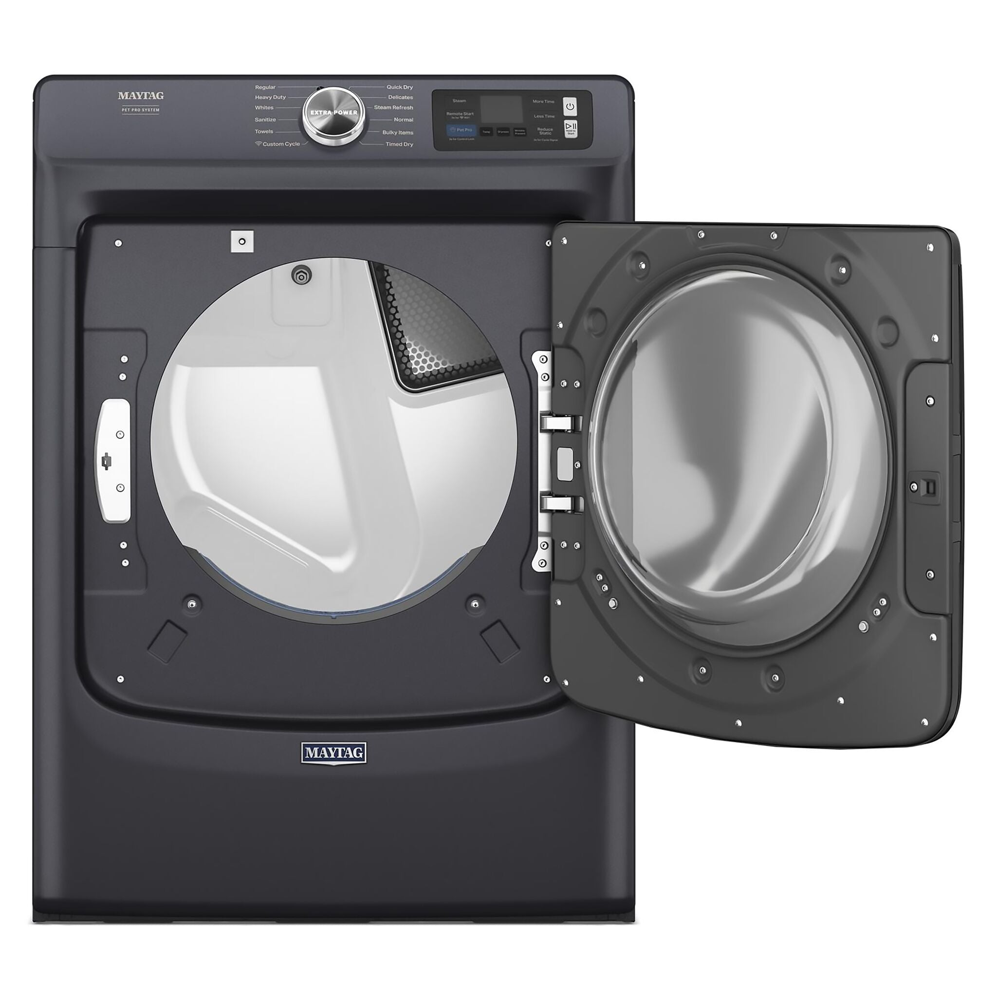 Maytag Midnight Steel Electric Dryer with Pet Pro (7.4 Cu.Ft.) - YMED7020RF