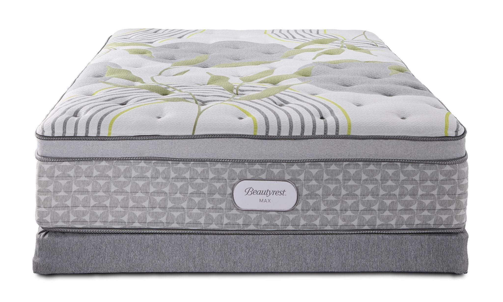 Beautyrest Max Mellow Euro Top Firm Twin Mattress and Low Profile Boxspring Set