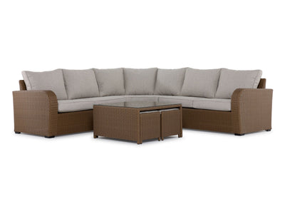 Melville 3-Piece Outdoor Sectional - Brown, Beige
