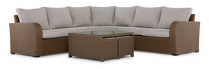 Melville 3-Piece Outdoor Sectional - Brown, Beige