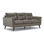 Miguel Leather Sofa and Chair Set - Stone