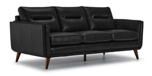 Miguel Leather Sofa - Black