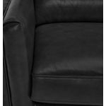 Miguel Leather Sofa, Loveseat and Chair Set - Black