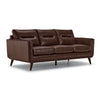 Miguel Leather Sofa - Cobblestone