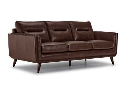 Miguel Leather Sofa - Cobblestone