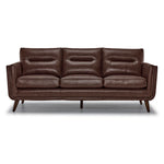 Miguel Leather Sofa - Cobblestone