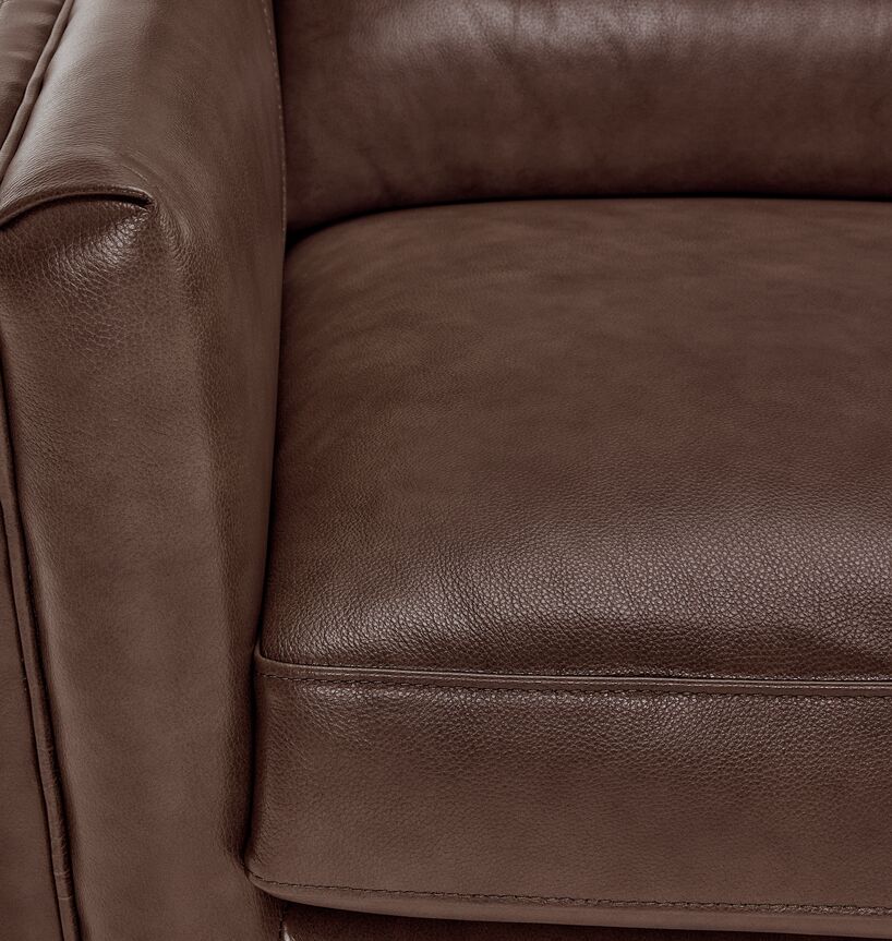 Miguel Leather Sofa - Cobblestone