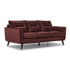 Miguel Leather Sofa - Fire