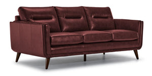 Miguel Leather Sofa - Fire