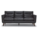 Miguel Leather Sofa - Charcoal