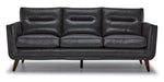 Miguel Leather Sofa - Charcoal
