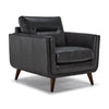 Miguel Leather Chair - Charcoal