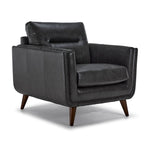 Miguel Leather Chair - Charcoal