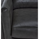 Miguel Leather Loveseat - Charcoal