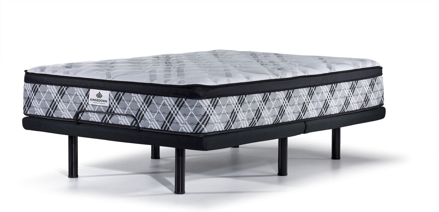 Kingsdown Mila Medium Queen Mattress and L2 Motion Adjustable Base