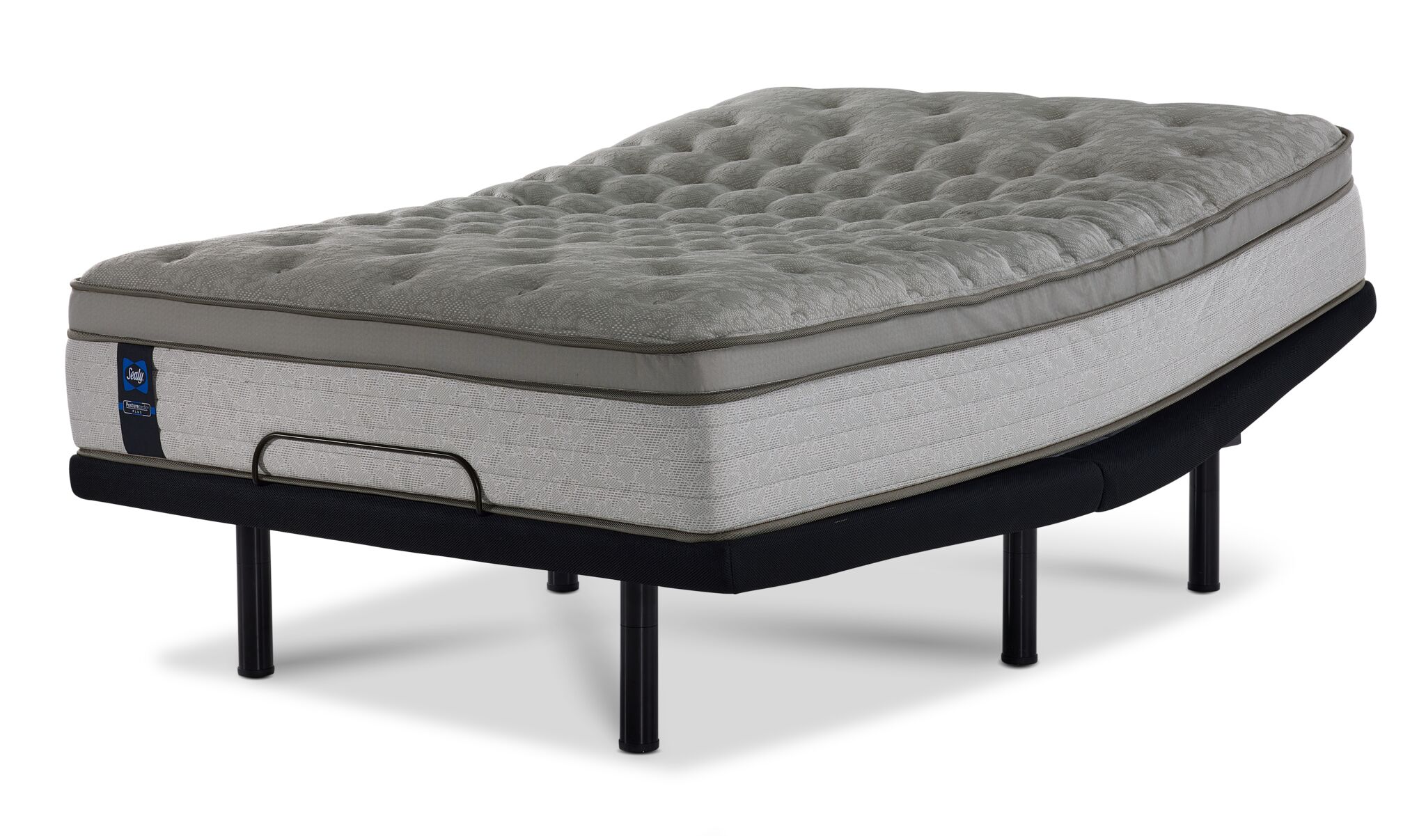 Sealy Posturepedic® Plus Sterling Hera Plush Euro Top Queen Mattress and L2 Motion Pro Adjustable Base