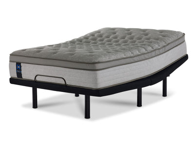 Sealy Posturepedic® Plus Sterling Milana II Luxury Plush Eurotop Queen Mattress and L2 Motion Pro Adjustable Base