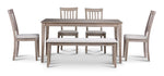 Milano 6-Piece Dining Set - Beige