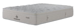 Kingsdown Atmosphere Plush Euro Top Twin mattress with white tufted top and beige upholstered sides