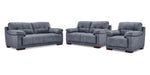 Modena Sofa, Loveseat and Chair Set - Blue