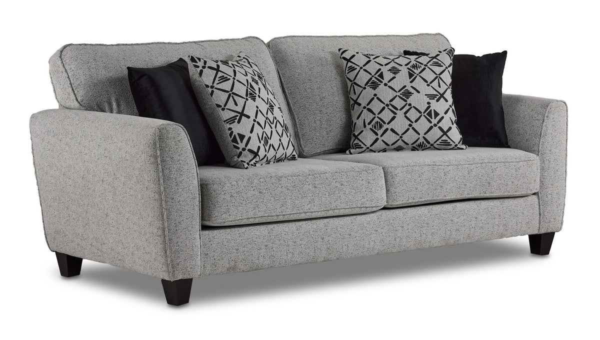 Moncton Sofa and Loveseat Set - Light Grey