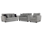 Moncton Sofa, Loveseat and Chair Set - Light Grey