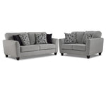 Moncton Sofa and Loveseat Set - Light Grey