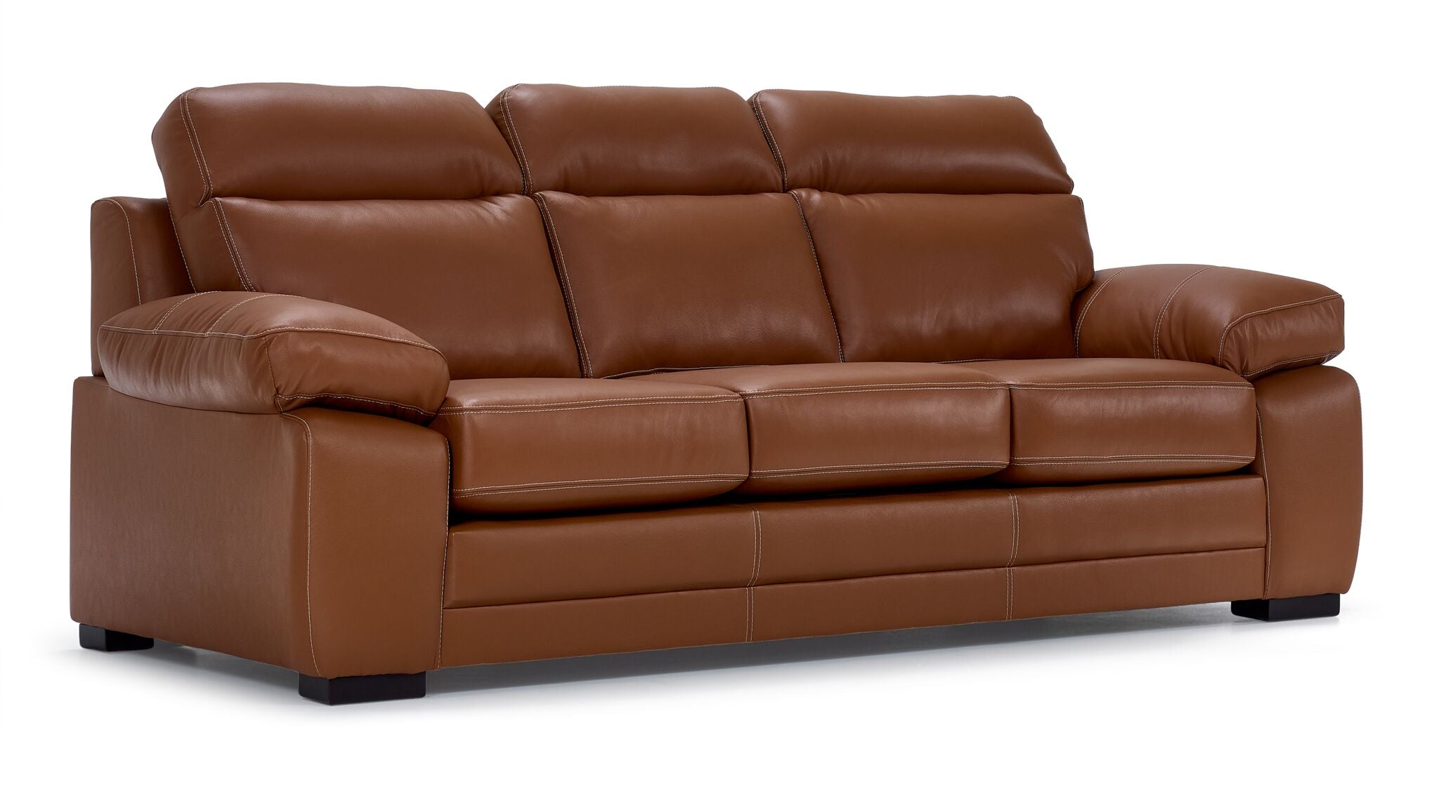 Morrison II Leather Sofa, Loveseat and Chair Set - Cognac | Leon's