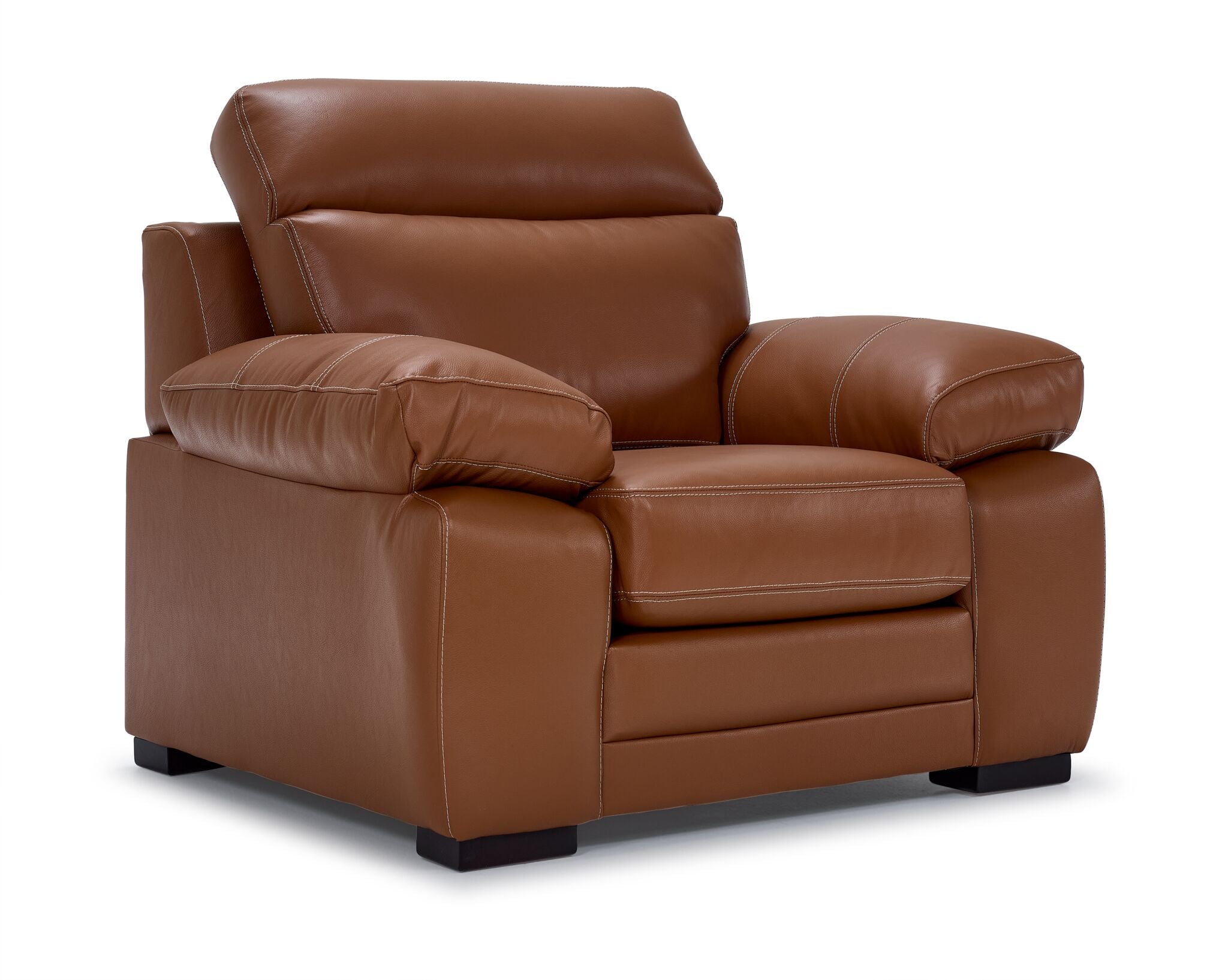 Morrison II Leather Sofa, Loveseat and Chair Set - Cognac
