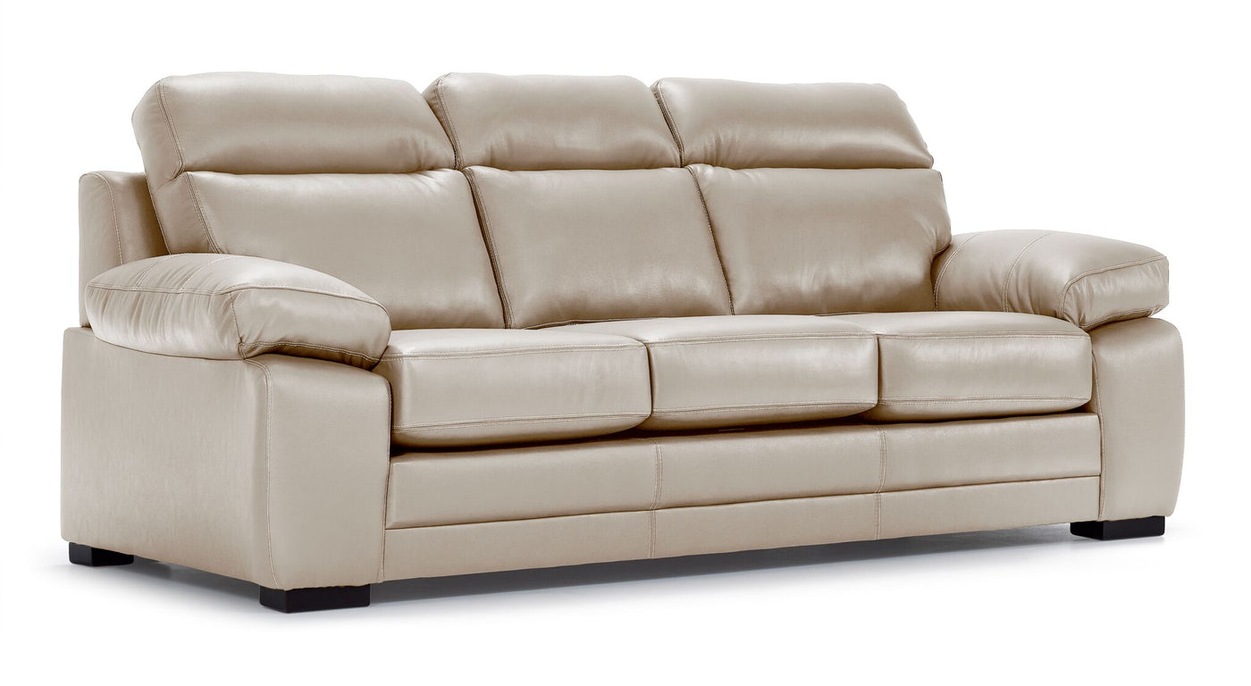 Morrison II Leather Sofa and Loveseat Set - Beige