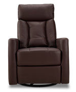 Mustang Swivel Glider Recliner - Dark Brown