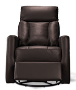 Mustang Swivel Glider Power Recliner - Dark Brown