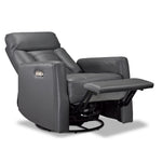 Mustang Swivel Glider Power Recliner - Dark Grey