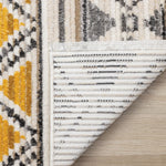 Golden Peaks 7'10" x 10'6" Tribal Area Rug - Grey, Yellow