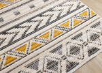 Golden Peaks 5'3" x 7'7" Tribal Area Rug - Grey, Yellow