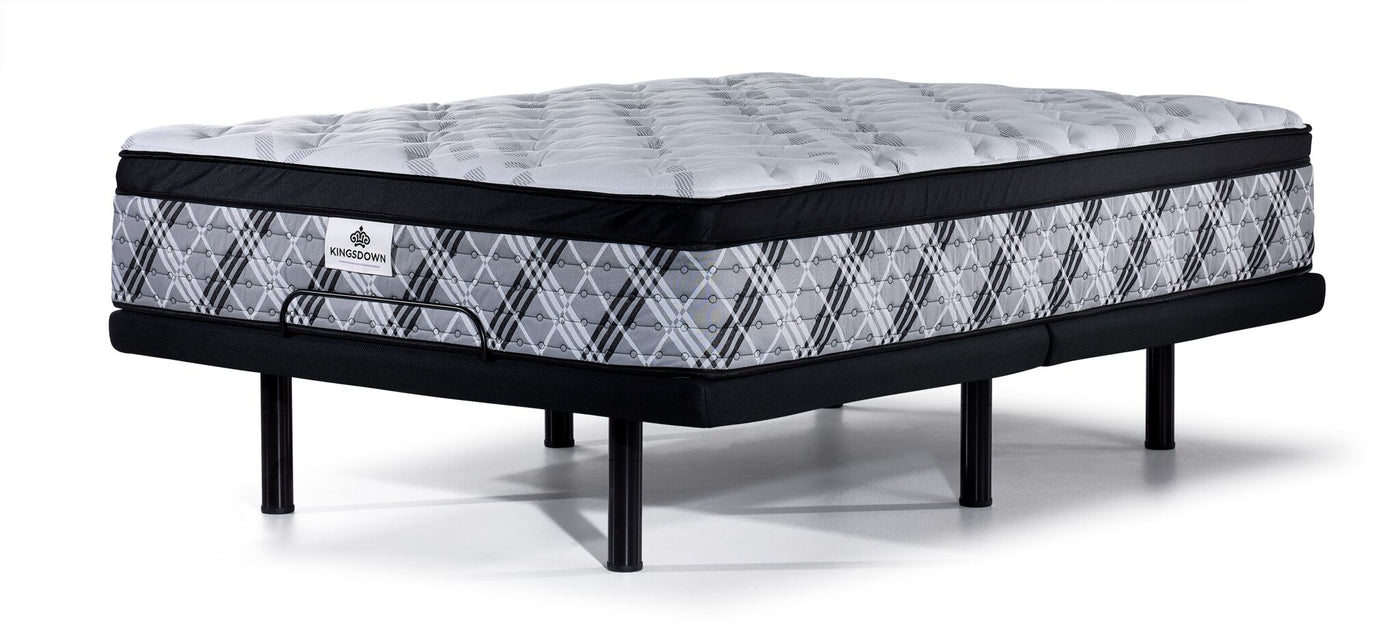 Kingsdown Natasha Plush Queen Mattress and L2 Motion Pro Adjustable Base