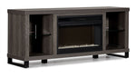 Neelam 60" Fireplace Console - Light Grey